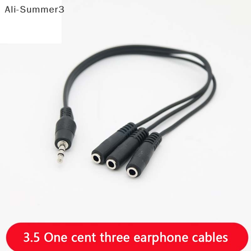 Earphone Splitter Jack - 3,5 mm 3-weg poort Aux multi-hoofdtelefoon