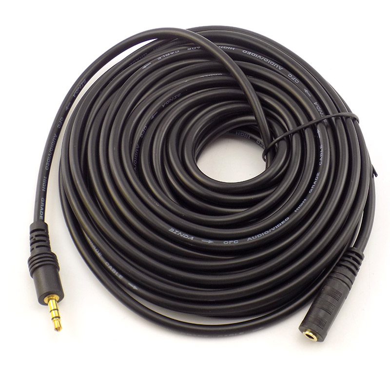 Cable Extension 3.5 - 1.5/3/5/10M 3.5mm Stereo Man-vrouw Audio Verlengkabel
