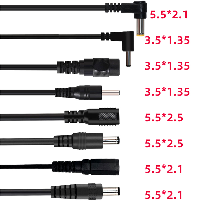 Cable Extension 3.5 - 25CM 5.5*2.1mm 3.5*1.35mm Vrouwelijke Mannelijke DC