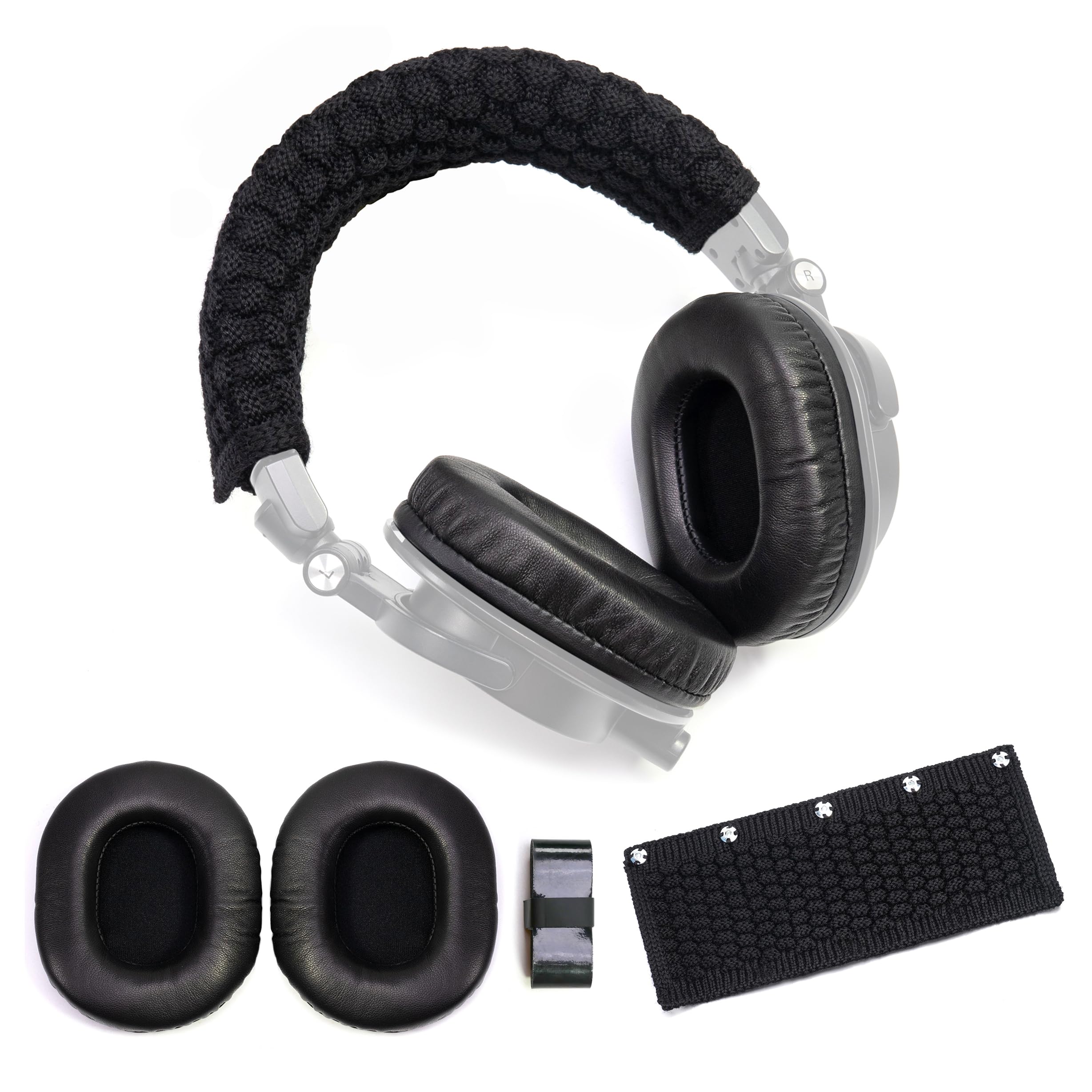 Audio Technica Headphone Ath-M20X - Lamsleer Oorkussens Wollen Hoofdband Kussenhoes Kit