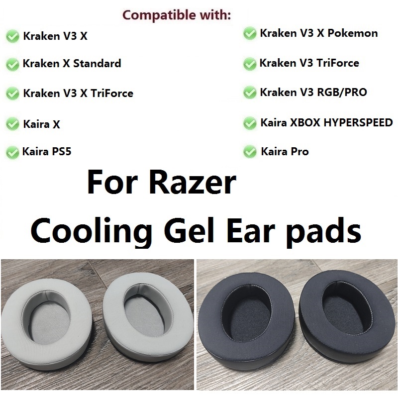 Gaming Headset Rgb - Koelgel Oorkussentjes Voor Razer Kraken X/V3x/V3/V3