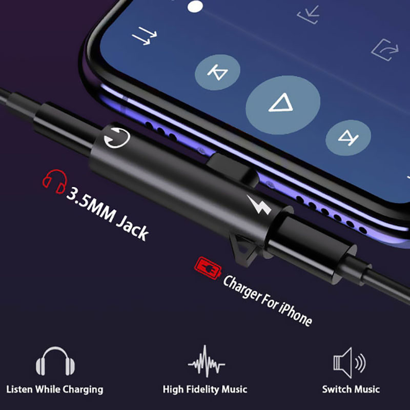 2-in-1 audio-oplaadhoofdtelefo - Earphone Splitter Jack recensie en prijs