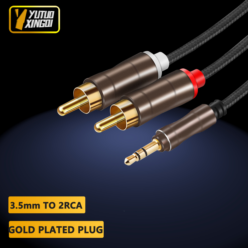 3,5 mm naar 2 RCA dubbele Lotu - Cable Extension 3.5 recensie en prijs